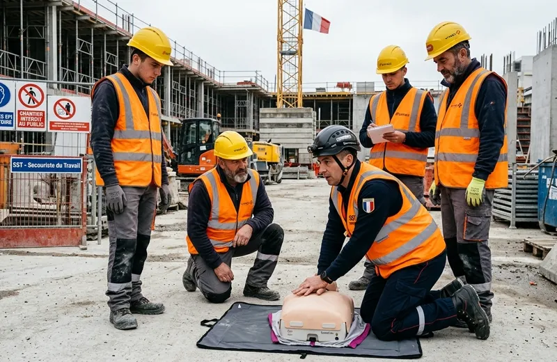 Formateur SST expliquant un geste de secours à Échirolles Formateur SST expliquant un geste de secours à Échirolles